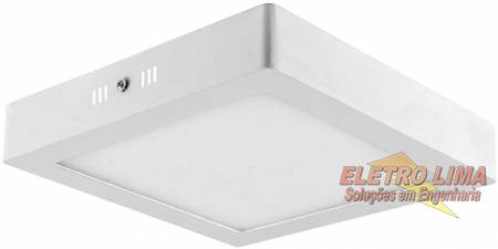 Plafon De Sobrepor Led 12W Quadrado 6500k - Cod 8513 -  Outros