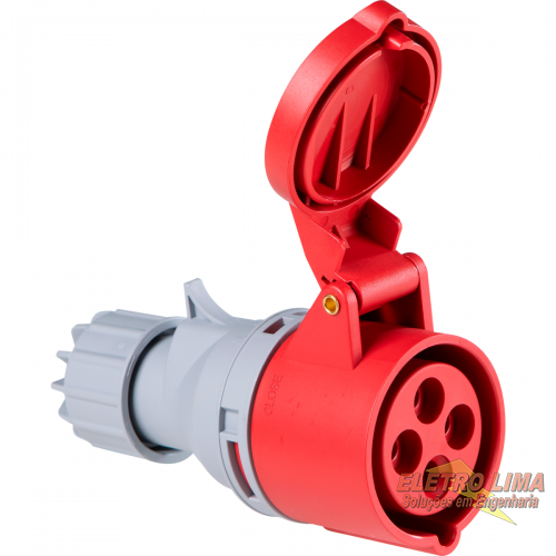 Tomada De Acoplamento Industrial 3P+T 380V - 16A - Cod 8096 -  Tramontina