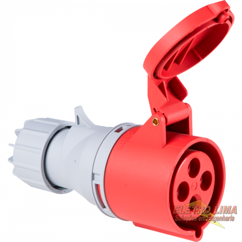 Tomada De Acoplamento Industrial 3P+T 380V - 32A - Cod 7246 -  Tramontina