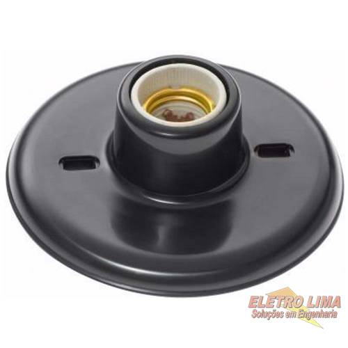 Plafon Pvc E27 - Preto - Cod 557 -  Outros