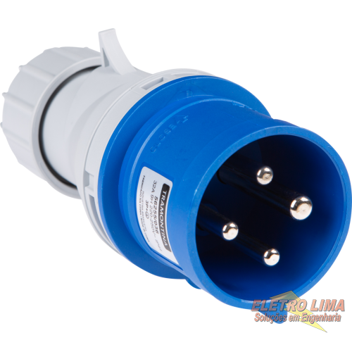 Plug Movel Industrial 3P+T 220V - 32A - Cod 8767 - Tramontina