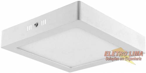 Plafon De Sobrepor 18W Quadrado 6500k - Cod 8082 -  Outros