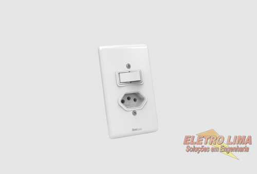 Interruptor 1 Tecla Paralela + Tomada 2P+T 20A - Cod 5317 - Artis -  Enerbras