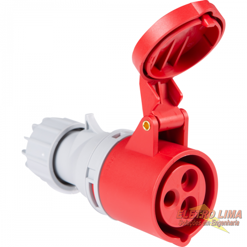 Tomada De Acoplamento Industrial 2P+T 380V - 16A - Cod 8094 -  Tramontina