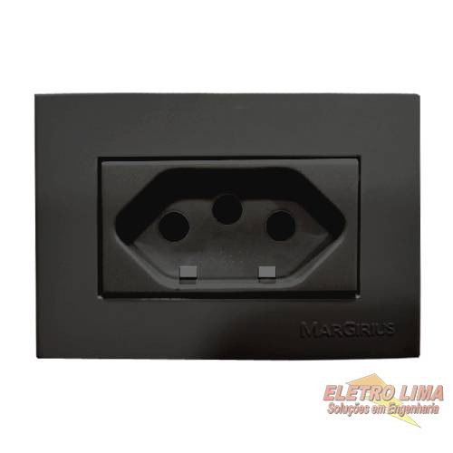 Tomada 2P+T 10A  - Cod 4449 - Sleek -  Margirius