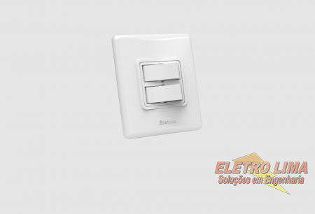 Interruptor 2 Teclas Paralelas  - Cod 7544 - Linha E -  Enerbras