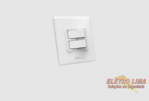 Interruptor 2 Teclas Paralelas  - Cod 7544 - Linha E -  Enerbras
