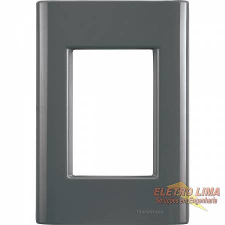 Placa + Suporte 2x4 - 3 Modulos - Cod 9046 - Giz -  Tramontina