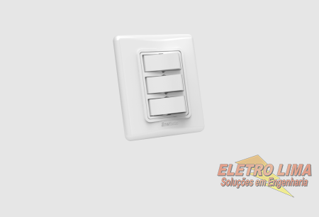 Interruptor 3 Teclas Simples   - Cod 74 - Linha E -  Enerbras