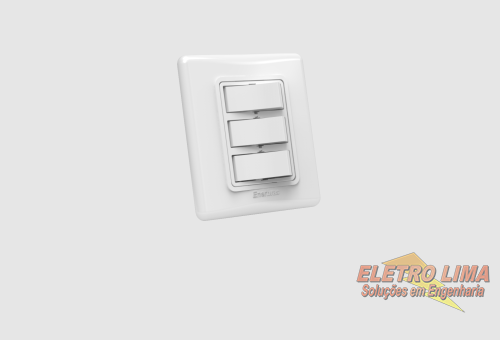 Interruptor 3 Teclas Simples   - Cod 74 - Linha E -  Enerbras
